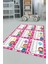 Çarpım Tablosu Temalı Yıkanabilir Eğitici Çocuk Odası Oyun Halısı, Çocuk-45-Pembe, 2