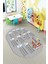 Dijital Kaymaz Yıkanabilir Çarpım Tablosu Desenli Oval Çocuk Odası Halısı, O-Çocuk-05-Gri, 4