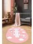 Dijital Baskılı Kaymaz Yıkanabilir Seksekli Bulutlu Oval Çocuk Odası Halısı, O-Çocuk-04-Pembe, 1