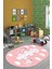 Dijital Baskılı Kaymaz Yıkanabilir Seksekli Bulutlu Oval Çocuk Odası Halısı, O-Çocuk-04-Pembe, 5