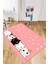 Sevimli Kediler Baskılı Yıkanabilir Kaymaz Çocuk Odası Halısı, Çocuk-49-Pembe, 1