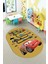 Dijital Kaymaz Yıkanabilir Renkli Arabalar Eğitici Oval Çocuk Odası Halısı, O-Çocuk-03-Turuncu, 4