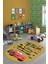 Dijital Kaymaz Yıkanabilir Renkli Arabalar Eğitici Oval Çocuk Odası Halısı, O-Çocuk-03-Turuncu, 5