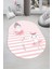 Dijital Baskılı Kaymaz Yıkanabilir Balerin Kız Desenli Oval Çocuk Odası Halısı, O-Çocuk-09-Pembe, 5
