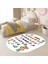 Dijital Baskılı Kaymaz Yıkanabilir Alfabe Eğitici Oval Çocuk Odası Oyun Halısı, O-Çocuk-33-Beyaz, 4
