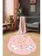 Dijital Baskılı Kaymaz Yıkanabilir Zürafa Fil Aslan Oval Çocuk Odası Halısı, O-Çocuk-35-Pembe, 4