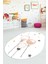 Dijital Baskılı Kaymaz Yıkanabilir Balon Yıldız Desenli Oval Çocuk Odası Halısı, O-Çocuk-24-Beyaz, 4
