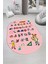 Dijital Baskılı Kaymaz Yıkanabilir Alfabe Eğitici Oval Çocuk Odası Oyun Halısı, O-Çocuk-33-Pembe, 1