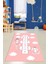 Dijital Baskılı Kaymaz Yıkanabilir Seksekli Bulutlu Çocuk Odası Halısı, Çocuk-04-Pembe, 3