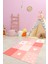 Dijital Baskılı Kaymaz Yıkanabilir Yıldız Kalp Desenli Çocuk Odası Halısı, Çocuk-10-Pembe, 1