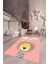 Dijital Baskılı Kaymaz Yıkanabilir Zürafa Desenli Çocuk Odası Halısı, Çocuk-25-Pembe, 1