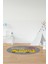 Dijital Kaymaz Yıkanabilir Otobüs Safari Desenli Yuvarlak Çocuk Odası Halısı, Y-Çocuk-01-Sarı, 3