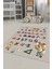 Dijital Baskılı Kaymaz Yıkanabilir Alfabe Eğitici Çocuk Odası Oyun Halısı, Çocuk-33-Gri, 4