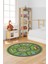 Dijital Kaymaz Yıkanabilir Trafik Araba Yollu Yuvarlak Çocuk Odası Halısı, Y-Çocuk-02-Yeşil, 4