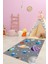 Dijital Baskılı Kaymaz Yıkanabilir Uzay Temalı Çocuk Odası Halısı, Çocuk-38-Gri, 5