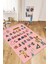 Dijital Baskılı Kaymaz Yıkanabilir Alfabe Eğitici Çocuk Odası Oyun Halısı, Çocuk-33-Pembe, 3