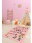 Dijital Baskılı Kaymaz Yıkanabilir Alfabe Eğitici Çocuk Odası Oyun Halısı, Çocuk-33-Pembe, 5