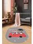Dijital Baskılı Kaymaz Yıkanabilir Otobüs Safari Desen Oval Çocuk Odası Halısı, O-Çocuk-01-Kırmızı, 1