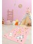 Dijital Baskılı Kaymaz Yıkanabilir Zürafa Fil Aslan Çocuk Odası Halısı, Çocuk-35-Pembe, 5