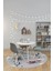 Dijital Kaymaz Yıkanabilir Bulut Uçak Desenli Yuvarlak Çocuk Odası Halısı, Y-Çocuk-23-Gri, 5