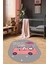 Dijital Baskılı Kaymaz Yıkanabilir Otobüs Safari Desen Oval Çocuk Odası Halısı, O-Çocuk-01-Pembe, 1