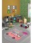 Dijital Baskılı Kaymaz Yıkanabilir Otobüs Safari Desen Oval Çocuk Odası Halısı, O-Çocuk-01-Pembe, 5