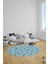 Dijital Kaymaz Yıkanabilir Yıldız Desen Yuvarlak Çocuk Odası Oyun Halısı, Y-Çocuk-32-Mavi, 5