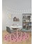 Dijital Kaymaz Yıkanabilir Yıldız Desen Yuvarlak Çocuk Odası Oyun Halısı, Y-Çocuk-32-Pembe, 4