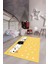 Sevimli Kediler Baskılı Yıkanabilir Kaymaz Çocuk Odası Halısı, Çocuk-49-Sarı, 5