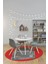 Havalimanı Uçak Temalı Eğitici Eğkendirici Yuvarlak Çocuk Odası Halısı, Y-Çocuk-50-Kırmızı, 2