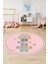 Dijital Kaymaz Yıkanabilir Sek Sek Eğitici Yuvarlak Çocuk Odası Oyun Halısı, Y-Çocuk-31-Pembe, 1
