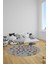 Dijital Kaymaz Yıkanabilir Alfabe Eğitici Yuvarlak Çocuk Odası Oyun Halısı, Y-Çocuk-33-Gri, 4