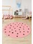 Dijital Kaymaz Yıkanabilir Yıldız Desen Yuvarlak Çocuk Odası Oyun Halısı, Y-Çocuk-32-Pembe, 1