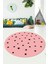 Dijital Kaymaz Yıkanabilir Yıldız Desen Yuvarlak Çocuk Odası Oyun Halısı, Y-Çocuk-32-Pembe, 3