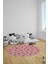 Dijital Kaymaz Yıkanabilir Yıldız Desen Yuvarlak Çocuk Odası Oyun Halısı, Y-Çocuk-32-Pembe, 5