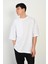 R-5765 Paraşüt Garni Detaylı Oversize Süprem T-Shirt 1