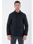 Siyah Kapitone Dik Yaka Astarlı Slim Fit Dar Kesim Casual Mont 1007235165 4
