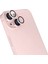 iPhone Uyumlu 15 Cl - 15 Parmak Izi Bırakmayan Anti - Reflective Kamera Lens Koruyucu - Pembe 1