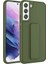 Galaxy Uyumlu S22 Plus Kılıf Qstand Kapak - Koyu Yeşil 1