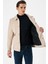 Açık Bej Kaşe Kolej Yaka Astarlı Slim Fit Dar Kesim Casual Mont 1007235172 2