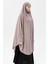 Kadın Tesettür Medine Ipeği Çarşaf Üstü Peçeli Sufle Hijab-Koyu Gül Kurusu 4