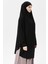 Kadın Tesettür Medine Ipeği Çarşaf Üstü Peçeli Sufle Hijab-Siyah 3