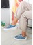 Mavi Renk Taşlı Düz Taban Kadın Kot Sneakers 4