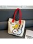 Kanvas Çanta Snoopy Omuz Çantası Karikatür Çanta Out Commuter Çanta Büyük Kapasiteli Yük Kitap Tote Çanta (Yurt Dışından) 1