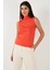 Pamuklu Kolsuz Dik Yaka T Shirt Kadın T Shirt 5865710 4