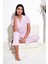 Regular Fit Gömlek Yaka Kısa Kollu Pijama Takımı Bayan Pijama Takımı 65780124 2