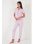 Regular Fit Gömlek Yaka Kısa Kollu Pijama Takımı Bayan Pijama Takımı 65780124 3