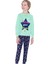 759GU Kız Çocuk Garson Boy Uzun Kollu Pijama Takımı-Mint 1