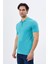 Regular Fit Fermuarlı Polo Yaka %100 Pamuk Kısa Kollu Basic Penye T-Shirt-PE3604TY22 3