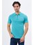 Regular Fit Fermuarlı Polo Yaka %100 Pamuk Kısa Kollu Basic Penye T-Shirt-PE3604TY22 4